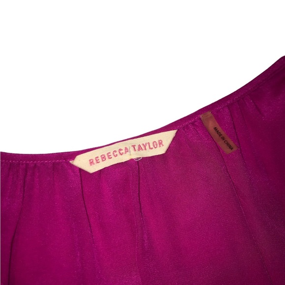 Rebecca Taylor Raspberry Mini Dress 100% Silk - Picture 2 of 8
